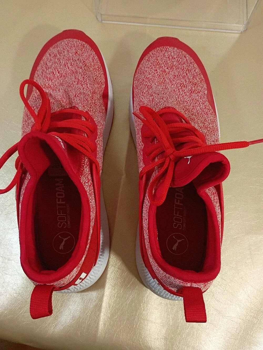 PUMA Men's SZ 10 Pacer Next Cage Red . Condition is Pre-owned - Good.